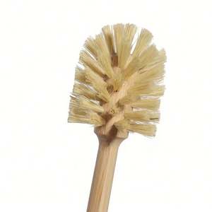 Cepillo de limpieza de botellas de mango largo de bambú natural con cerdas de Sisal para botellas de agua - Product Image 3