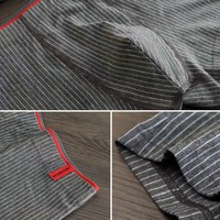 Boxers rayés respirants pour hommes FF3558 – Sous-vêtements confortables en polyester, caleçons élastiques grande taille pour hommes
