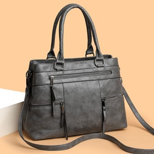 New Elegant Luxury Large Capacity Crossbody <b>Tote</b> Bag Two Handles PU Leather Summer Water Resistant Zipper Urban Simplicity Young - Product Image 4