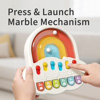 Mini Piano Musical Électronique Portable pour Enfants, Jouet à Boutons Fonctionnels, Alimenté par Piles, en Plastique ABS, 4 Modes Musicaux