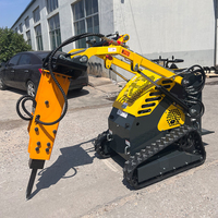 ONGKOS KIRIM GRATIS! !! Loader Skid Steer Diesel Kecil Murah dengan Bucket dan Berbagai Aksesoris, Mini Bagger Skid Steer