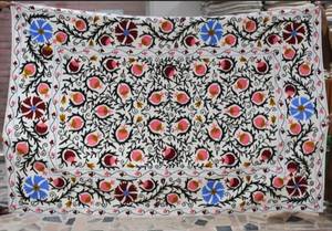 Handmade Cotton Suzani Bedspread Embroidered <b>Throw</b> Table Cover Bohemian Tapestry Wall Hanging Decor - Product Image 2