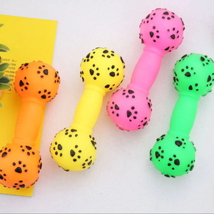 ファクトリーダイレクト、犬のための古典的なダンベルシリーズ噛むおもちゃ、楽しいインタラクティブなきしむおもちゃ、複数の色が利用可能 - Product Image 1