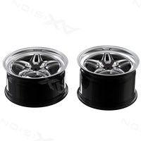 Jantes monobloc AX 18x9 17x11 5x120 Drag, finition noir brillant, forgées en alliage, pour Cadillac CTS-V Street Drag Performance