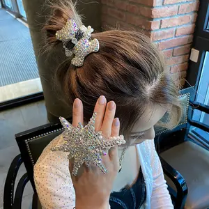 新设计的发带时尚珍珠串珠水晶海星结头发梳