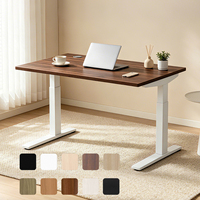 Bureau debout autoportant Hetium moderne ergonomique en bois, réglable en hauteur, avec moteur unique et contrôleur électrique intelligent pour cadres