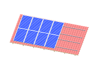 Système de montage de modules solaires Structure personnalisée pour toit en tuiles