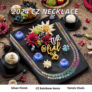 Novedad 2024: Collar de Cadena de Tenis de 2mm con Circonitas CZ, Chapado en Plata, de Latón, Estilo Arcoíris, Joyería Europea de Moda para Mujer, ¡Venta Caliente! - Product Image 2
