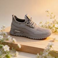 Chaussures de sport à lacets en maille tricotée rayées de haute qualité, confortables, souples, tendance, respirantes, décontractées pour homme, automne