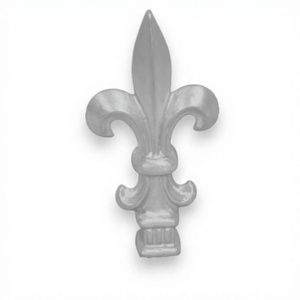 Adornos Clásicos de Hierro para Cercas Exteriores Balaji Metals, Diseño Fleur De Lis, Acabado con Recubrimiento en Polvo, Forma Rectangular para Jardín - Product Image 1
