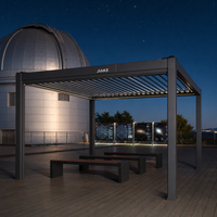 Pergola en aluminium Jiake 6063-T5 avec toit à lames motorisées pour terrasse de planétarium, jardin, patio, gazebo extérieur, pavillon, terrasse