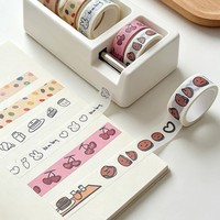 Ensemble de rubans Washi imprimés de dessins animés mignons, rubans décoratifs en papier pour Journal, Scrapbook, bricolage, papeterie, artisanat