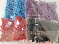 Projets artisanaux en laine, découpés, épais et couleurs aléatoires, pour bricolage, cercles en feutre, pour embellissements artisanaux, scrapbooking, fournitures artisanales