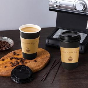 Gobelet en papier jetable isolé avec impression personnalisée, gobelet à café chaud et à thé pour café et restaurant - Product Image 4