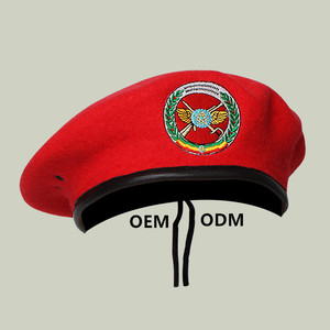 Béret en <span class=keywords><strong>Laine</strong></span> et Cuir Personnalisé pour Hommes et Femmes, Style Formel, Broderie Saison Automne, Réglable, <span class=keywords><strong>Casquette</strong></span> Tactique Uniforme - Product Image 4