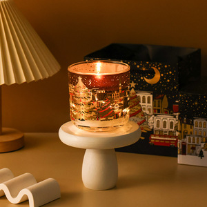 Bougie parfumée électronique à capteur de lumière pour Noël, thème rue de Londres, décoration de Noël - Product Image 1