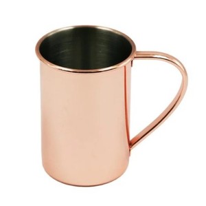 Mug Moscow Mule classique en cuivre écologique avec tasse droite et poignée rivetée - Vaisselle pour bar, fête, usage domestique - Product Image 2