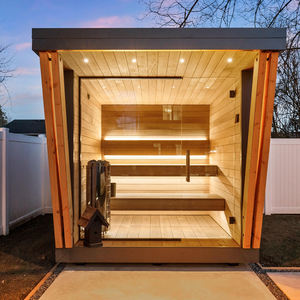 Fertighaus Sauna für den Außenbereich mit <span class=keywords><strong>Spa</strong></span>-Bad, Dampfbad und großem Holzofen - Product Image 4