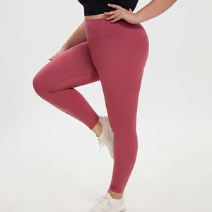 High Waist Full Length <b>Leggings</b> Solid Color Stretch Breathable Knitted Sporty Women's <b>Leggings</b> All Seasons - Product Image 2