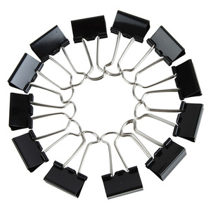 Comix Black Binder <b>Clips</b> 19mm Metal Office Supplies B3609 - Product Image 4