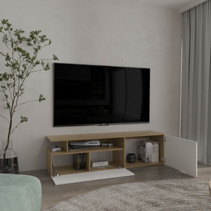 Selma Floating 63 Wide <b>Tv</b> <b>Stand</b> With Two Cabinets Six Shelves Cable Management Entertainment Center <b>For</b> Living Room <b>Wall</b> - Product Image 5