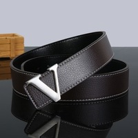 Nouvelle ceinture décontractée à motif écossais avec boucle en cuivre pour hommes et jeunes hommes, style urbain, tendance, passe-partout pour jeans 2026