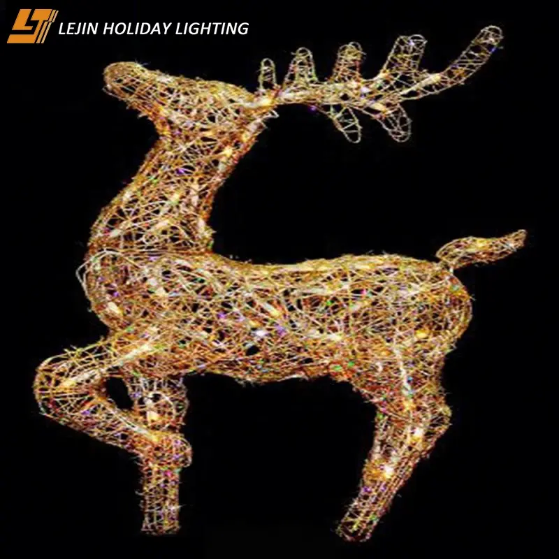 सबसे लोकप्रिय आउटडोर के लिए आकृति प्रकाश क्रिसमस सजावटी प्रकाश हिरन का नेतृत्व किया