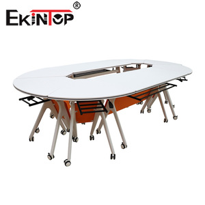 Mesa de conferencias plegable Ekintop 1200Wx500Dx750H móvil con ruedas para uso en reuniones y capacitación - Product Image 1