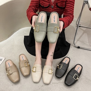 Wholesale Ladies Platform Slip on Summer Square <strong>Heel</strong> Pointed Toe Women Dress Slip-on Sandals Fashion <strong>Mule</strong> Shoes for Women - Product Image 6