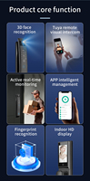 Serrure Intelligente S958 Max en Alliage d'Aluminium avec Reconnaissance Faciale, Interphone Vidéo Tuya, Caméra WiFi, Accès Sécurisé par Empreinte Digitale pour Maison et Appartement, USB