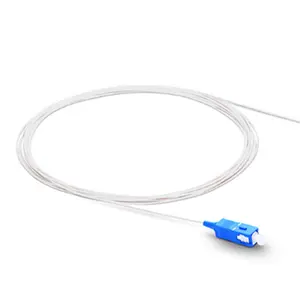 SC/UPC 9/125 cable blanco pigtail 1,5 m PVC/LSZH modo único 1 núcleo fibra pigtail