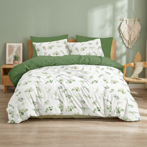 100% Cotton Customizable Pastoral Duvet <b>Cover</b> Printed Twill 4-Piece OEKO-TEX Certified Reversible Hypoallergenic Anti-static - Product Image 3