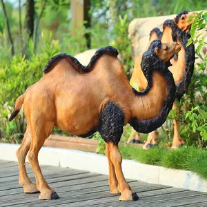 Life Size Camel Statue Large Fiberglass Camel Simulation Animal Sculpture For Outdoor Garden Courtyard Decoration