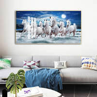 Peinture moderne sur toile à l'huile imprimée numériquement, paysage marin, décoration murale pour la maison