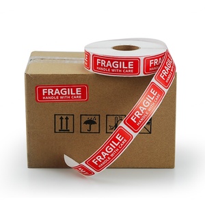 Etiqueta de advertencia para velas, rollo de etiquetas frágiles, pegatinas frágiles personalizadas, etiquetas de embalaje - Product Image 5