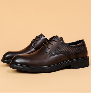 Nouvelle collection printemps, chaussures en cuir pour hommes, cuir véritable, chaussures de ville et décontractées, chaussures Derby formelles, chaussures de travail et de déplacement - Product Image 3