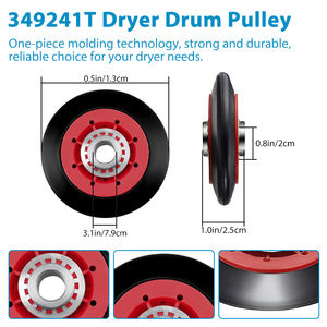 Kit de rouleaux de support de tambour de sèche-linge 4392067 compatible avec <span class=keywords><strong>Whirlpool</strong></span> Kenmore, remplace WED4815EW1 W10837240 WED75HEFW0 WED70HEBW0 - Product Image 2