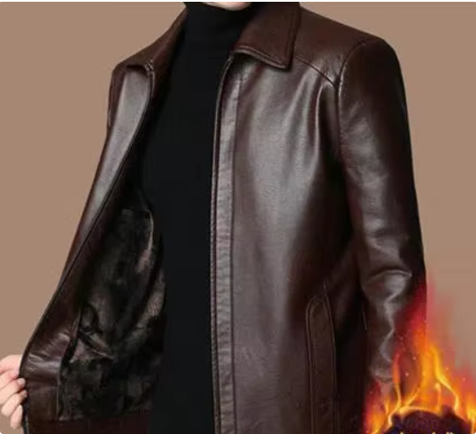 coffee 8802 lapel with fleece lining