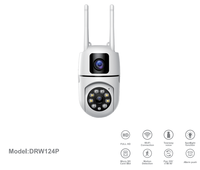 Caméra de sécurité à double objectif PIX-LINK, conception à double vue, détection de mouvement intelligente, audio bidirectionnel