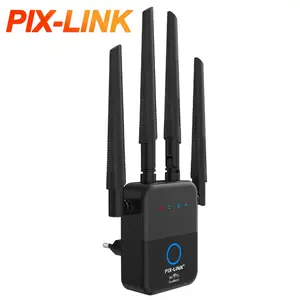 Pix-link Repeater Wifi 5Ghz, penguat sinyal nirkabel 1200Mbps tampilan Wi-Fi 802.11AC rumah jarak jauh 2.4G