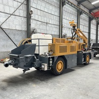 Machine de projection de béton humide pour mines souterraines 20m³/h, chariot robotisé de pulvérisation de béton avec télécommande pour le soutien des tunnels