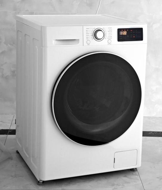 8kg Front Load Washing Machine with Inverter BLDC Motor Fully Automatic Home Appliances Chrome Knob Big Chrome Door