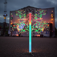 Lumières à effet de scène Tube LED à batterie étanche 128*0.25W RGBW avec contrôle sans fil + télécommande + DMX pour mariage DJ
