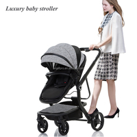 Système de voyage en gros à prix avantageux, poussette de luxe à grandes roues 3 en 1, poussette pour bébé avec nacelle et siège