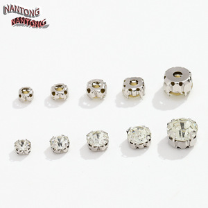 Nantong Rhinestone Claw Drills Round 16 Facets 4 Holes DIY Jewelry <b>Accessories</b> Clothing <b>Wedding</b> Dress - Product Image 1