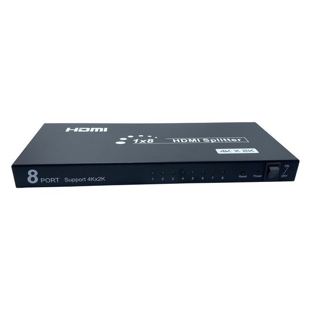 FJ-SM4K108 FJGEAR 4K 8 Port 1 in 8 Out HDMI Video Splitter 1X8 Hdmi1.4 Version 3840*2160/30Hz Resolution Hdmi Splitter