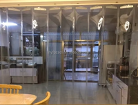 Transparent PVC Coulissant Doux Porte Rideau Mobile Pliable Soudage Porte Store Usine Directe En Plastique Nuances Volets