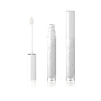 Flacon de brillant à lèvres cylindrique scellé, tube de brillant à lèvres vide mat velours avec gaufrage plume, emballage cosmétique