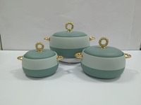 Ensemble de casseroles isothermes minimalistes et élégantes de 1L, 2L, 3.5L avec corps et poignée texturés mats