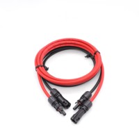 Câble d'extension solaire PNTECH rouge et noir, connecteur mâle-femelle, 4 mm, 6 mm, 10 mm, DC-DC, 1000 V, 1500 V, XLPO